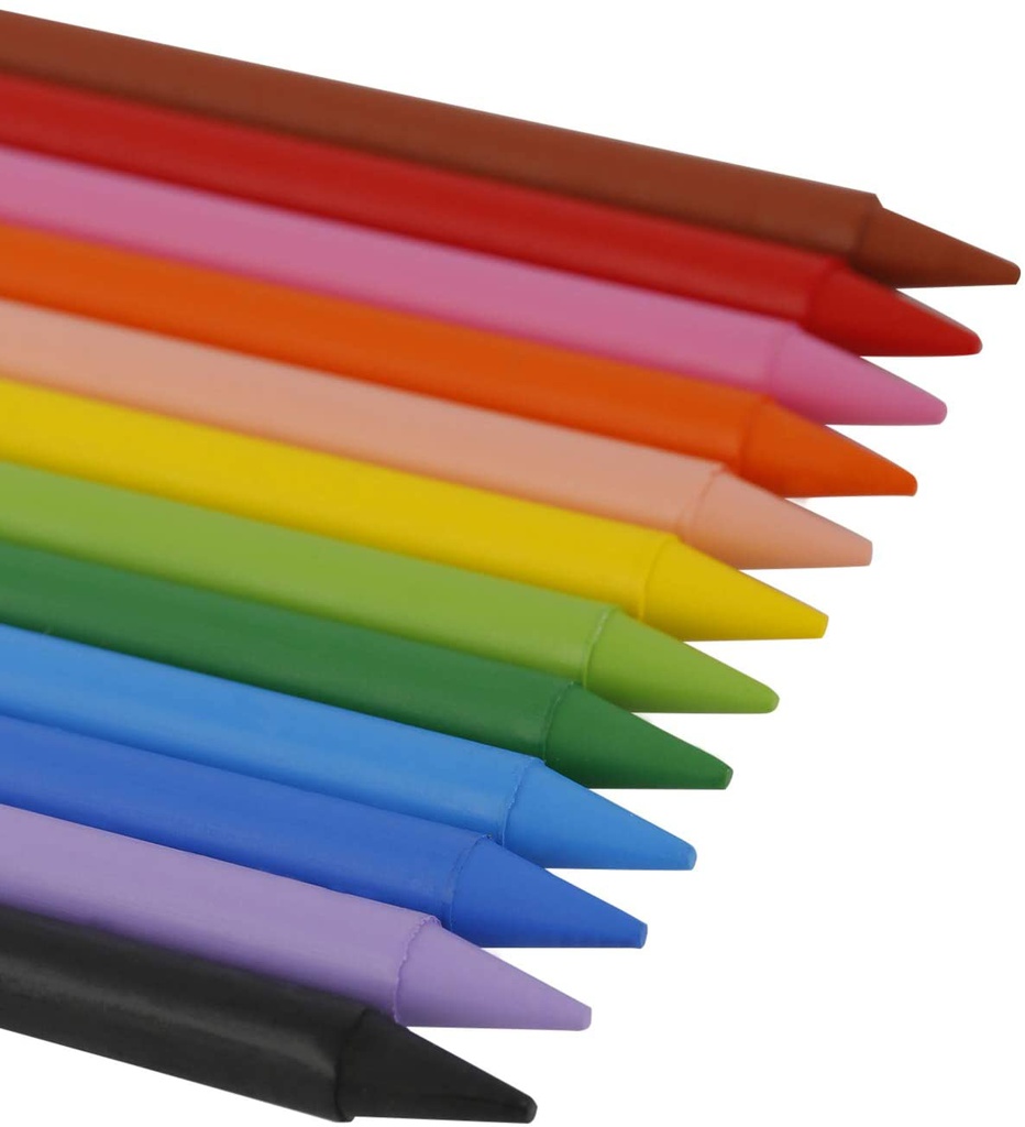 CRAYON DE COULEUR BIC 12 COUL PLASTIDECOR