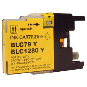 CARTOUCHE IMPRIMANTE BROTHER J6510 LC1280 CORALJET JAUNE